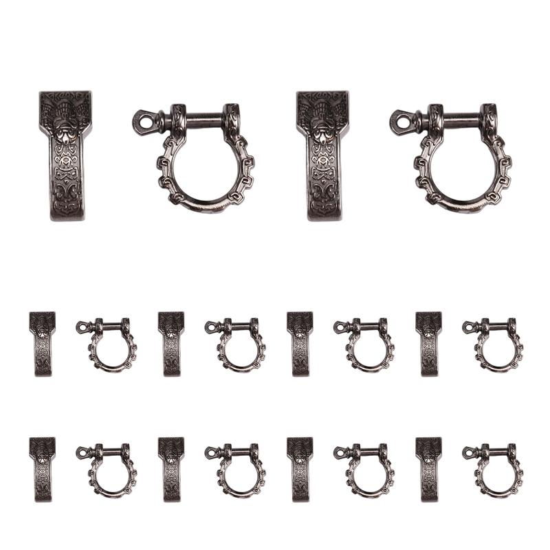 

ABWR-Adjustable Shackles Buckles 10Pcs Metal For Paracord Buckles Bows Clasps Screw Pin Anchors Shackle For Paracord Bracelet Be