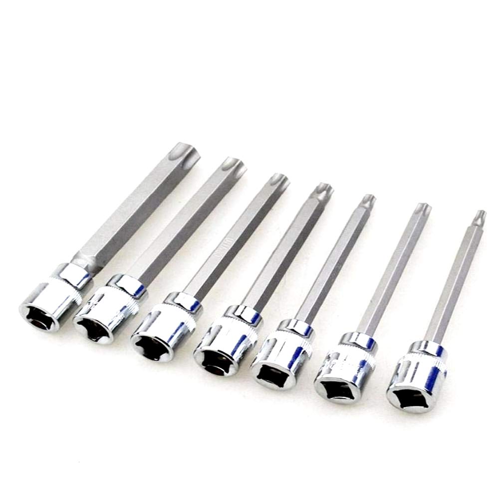 Torx socket set for Torx wrench [SCGEHA] 3/8 inch, 7-piece set,