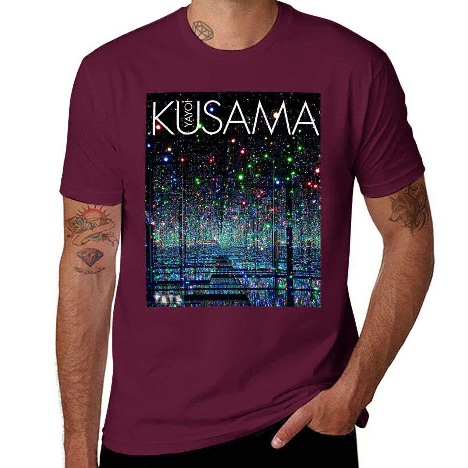 

New Neon Yayoi Kusama T-Shirt Oversized t-shirt anime boys white t shirts sweat shirts, men M