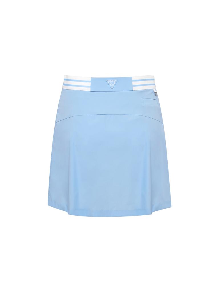 WIDEANGLE To Tech Like Punching Mix Flare Banding Culottes L_Light Blue