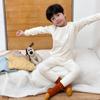 Kids Thermal Pajama Set Boys Girls Autumn Winter Homewear
