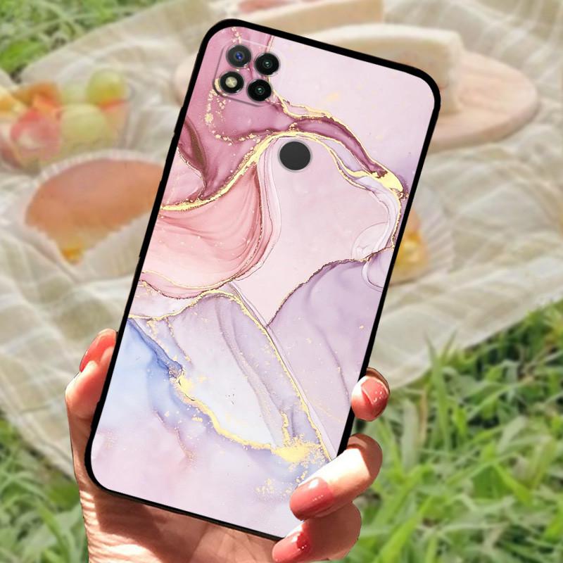 Pour Redmi 9C NFC Coque Mode Luxe Silicone Arrière de Téléphone Pour Xiaomi Redmi 9A 9C 9T Étuis Souples Anti-Choc Fundas Pare-chocs
