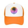 Fashion Retro s Sunset Palm Tree Aesthetic  Mesh baseball cap  Vintage Denim Hat Sun Hats