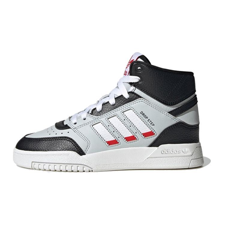 Adidas Originals Drop Step Casual Durable High-Top Kids Skate Shoes Kids Sneakers Gray Black HP7799
