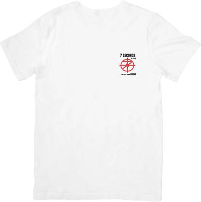 7 Seconds Music Fit for Men & Women Quality Cotton T-Shirt White.