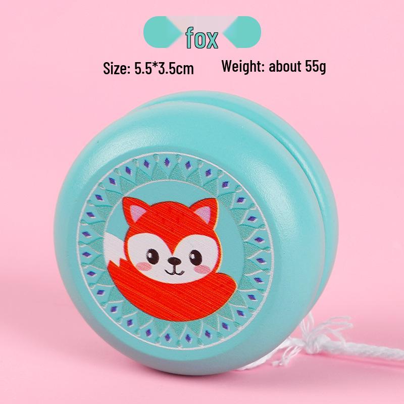 

Wooden Cartoon Animal Yo-yos for Kids - Educational Spinning Toy