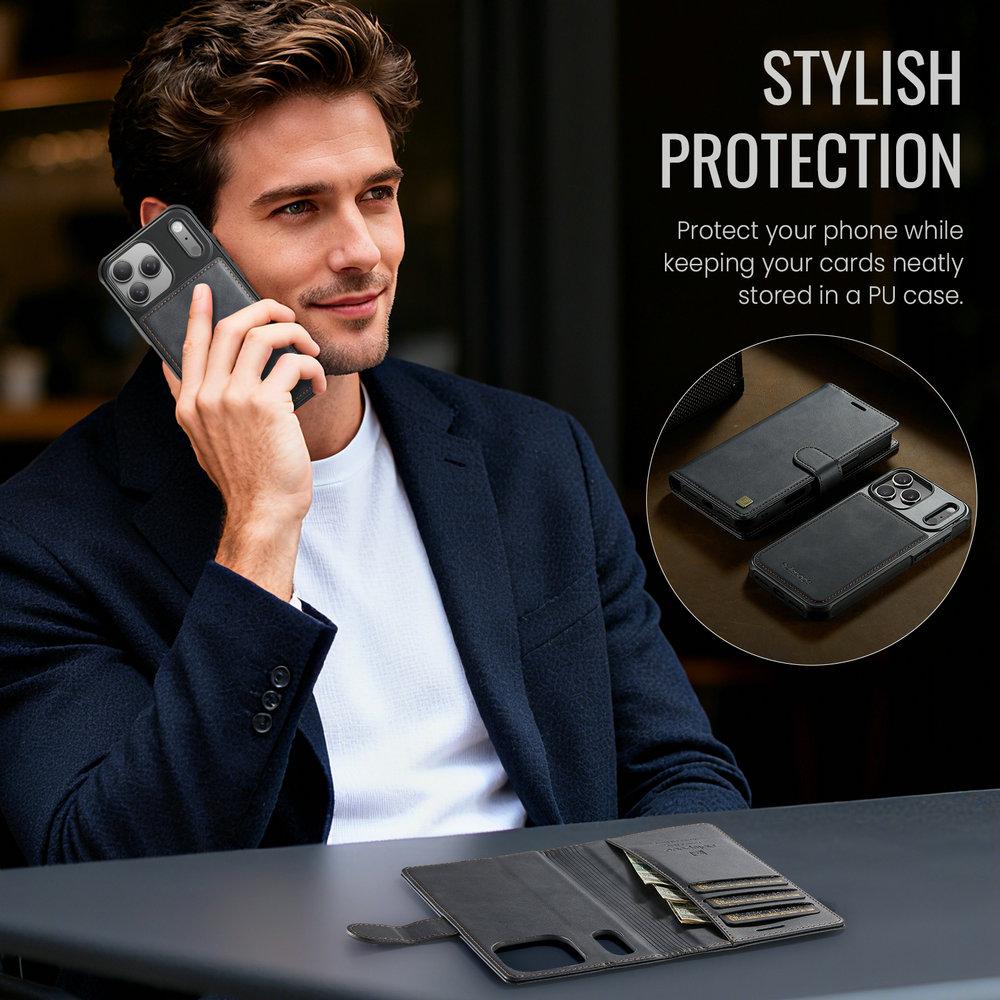 Custodia di LUSSO per IPhone 18 Pro Max 5G 2026 2in1 Portafoglio in Pelle Staccabile Porta Carte Funda IPhone 18 Pro Copertura Magnetica