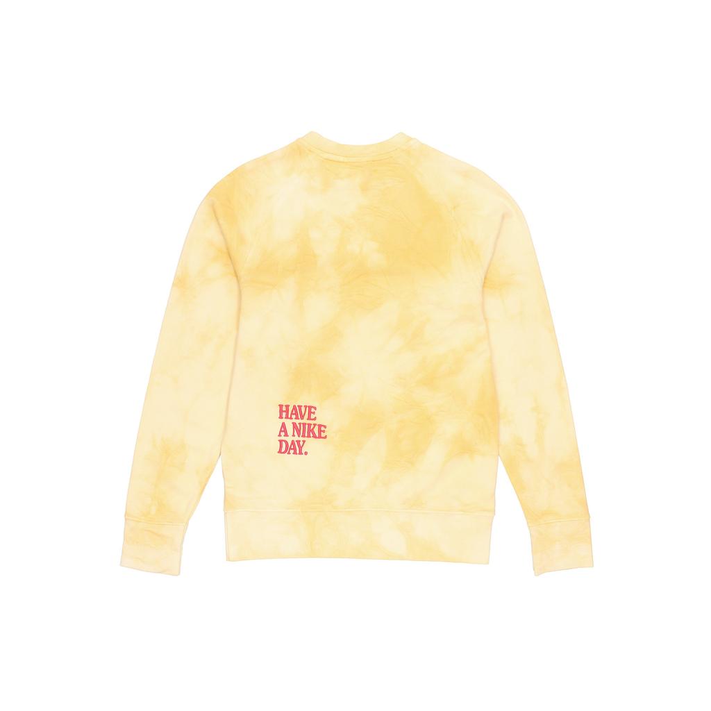 New Nike Sportswear Tie Dye Embroidered Daisy Crewneck Sweatshirt 'Gold Sand' DM5011-777