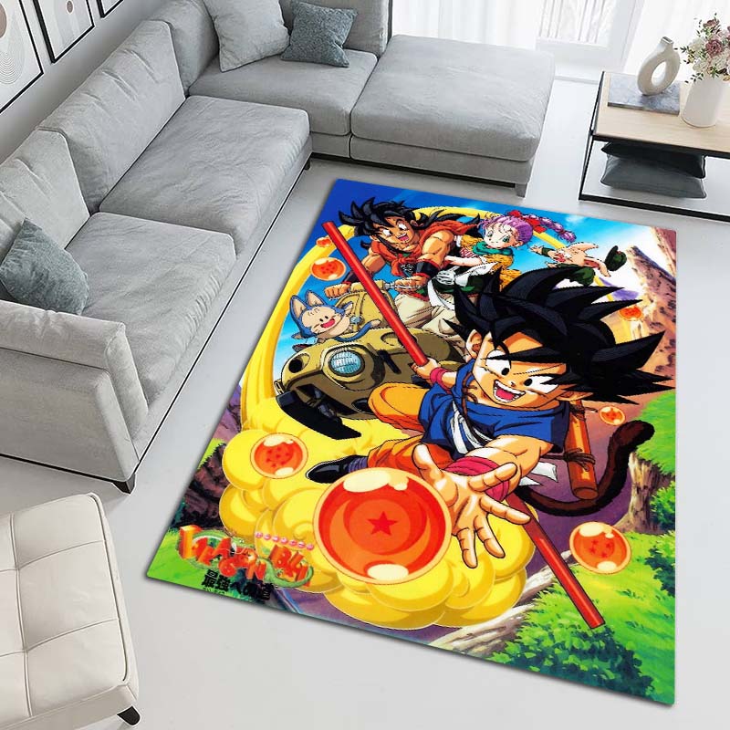 Cartoon dragon image Dragon Ball anime game rug, suitable for game rooms, bedrooms, living rooms, sofas, and other home décor;