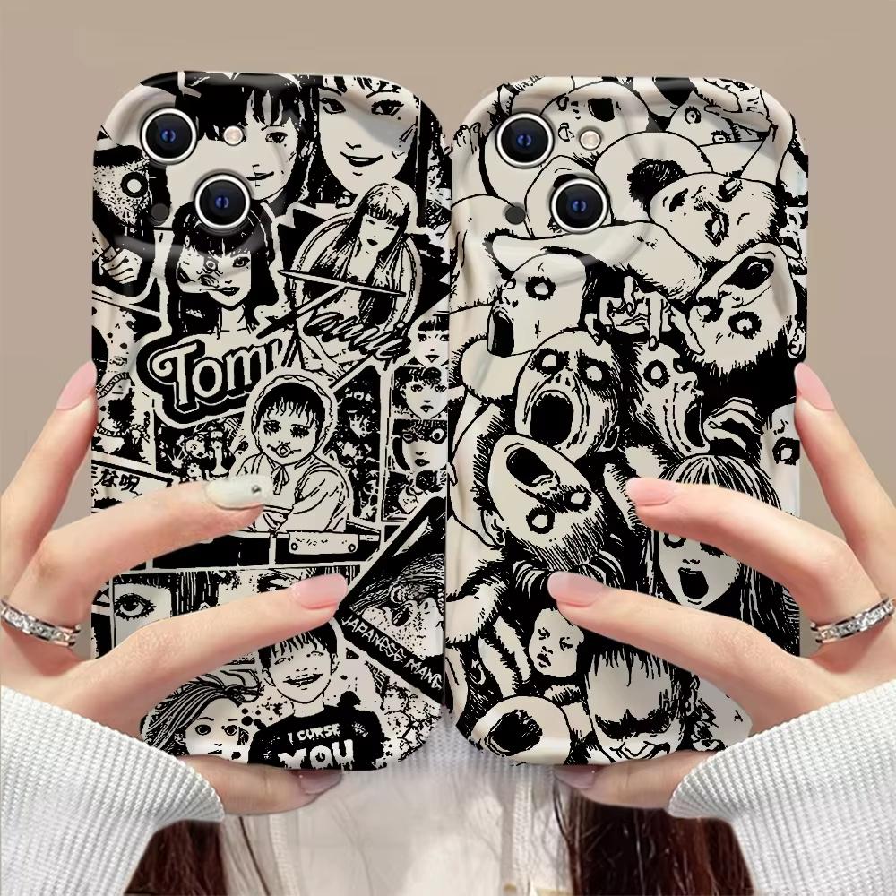 Junji Ito skrekk Hete tegneserier Tomie Telefondeksel For iPhone 16 15 14 13 12 11 Pro Max XS X XR 7 8 SE Støtsikkert Mykt Deksel