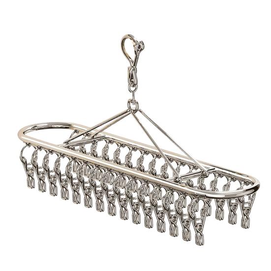 Clothes Drying Rack with Clip Strong Clamps No Rust Dryer Durable Stainless Steel Hanger for Socks And Underwear