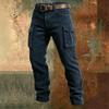 Men S Slim Fit Cargo Pants With Pockets Outdoor Casual Long Trousers