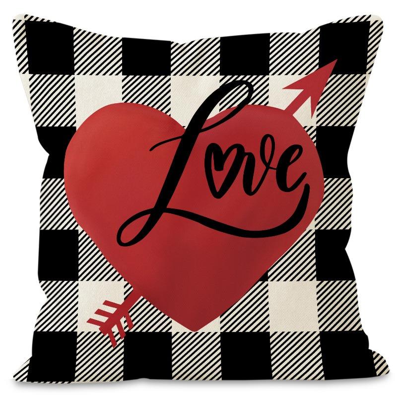 Valentine'S Day Car Gift Printed Home Decor Pillowcase Bedroom Living Room Sofa Decoration Polyester Cushion Cover With Zipper