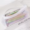 Stylish Nylon Mesh Pencil Case Solid Color with Zipper Stationery Bag Large Capacity Storage Bag Multi-Purpose Use