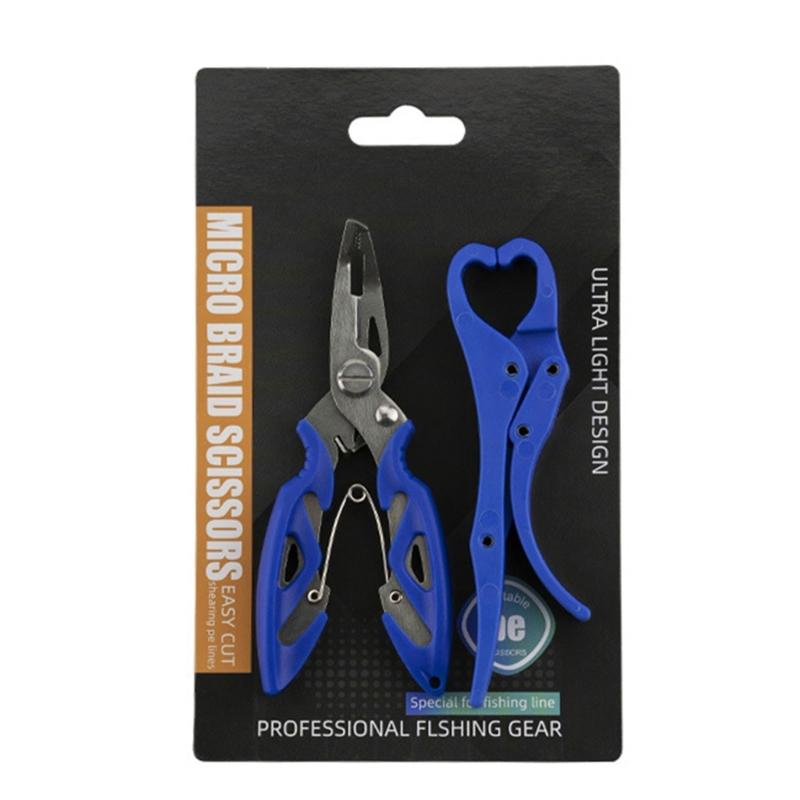 Fishes Lip Gripper Fishing Pliers Hook Remover Outdoor Fish Line Cutter Tool Comfortable Grip Scissors Fishing Accessory