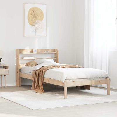 Vidaxl Bed Frame Without Mattress, 75X190 Cm, Solid Pine Wood
