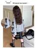Felpa con fiocco in stile coreano per bambine - 2024 Top casual a maniche lunghe per bambini di taglia media e grande