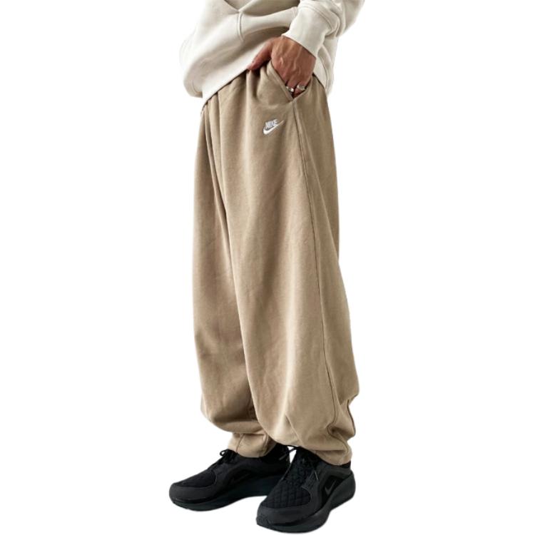 Nike Pantaloni Casual Versatili alla Moda Elasticizzati Monocolore Uomo Fondo Kaki HJ1823-247