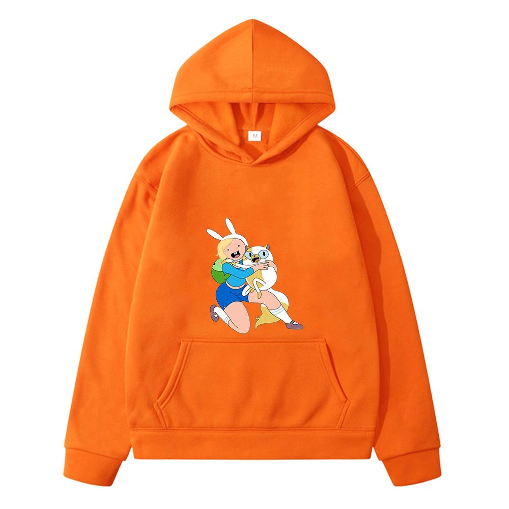 adventure time print Kawaii hoodies Fleece sweatshirt Autumn pullover boys jacket anime hoodie y2k sudadera kids clothes girls