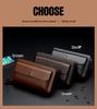 Herren Doppelreißverschluss Business Clutch: Handtasche mit großer Kapazität für Handy und mehreren Kartenfächern