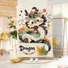 Painting Cute dragon Throw Lightweight g Flannel Blanket Soft Skinfriendly for Summer Cooling