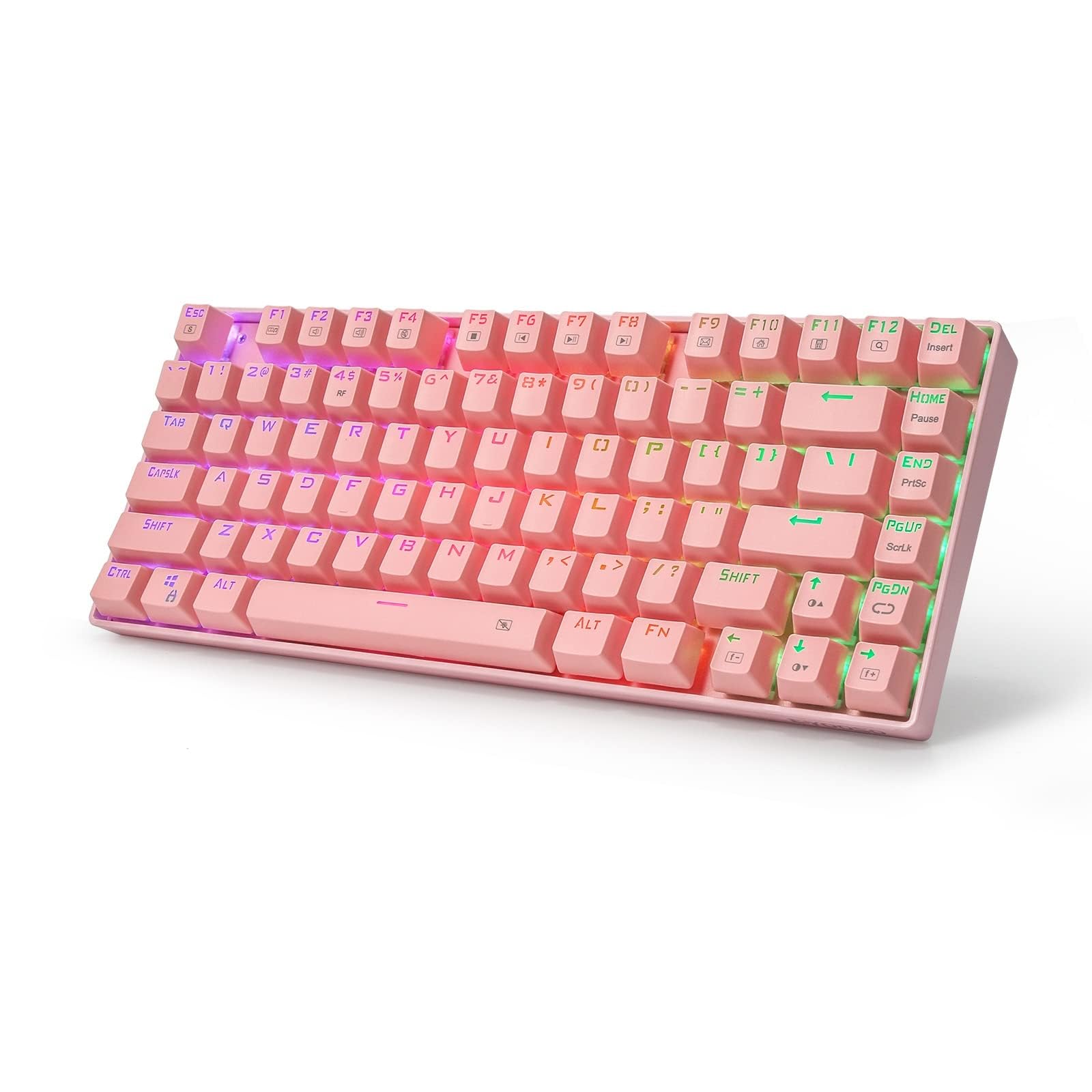 

Gaming 81 Blue Switch Mechanical Wireless and USB Wired Connection RGB LED Wireless Keyboard for Work and Compatible with Mac and Windows e-Element