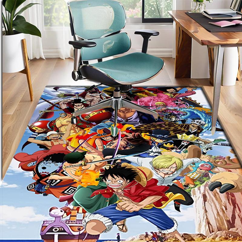 Tappeto con Motivo One Piece, Tappetino da Interno/Esterno, per Picnic, Sala Giochi, Camera da Letto, Ufficio, Soggiorno, Tappeto Arredamento Casa, Regalo di Compleanno