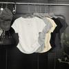 Women's Solid Color Pleated Waist Slim Fit Short Sleeve T-Shirt