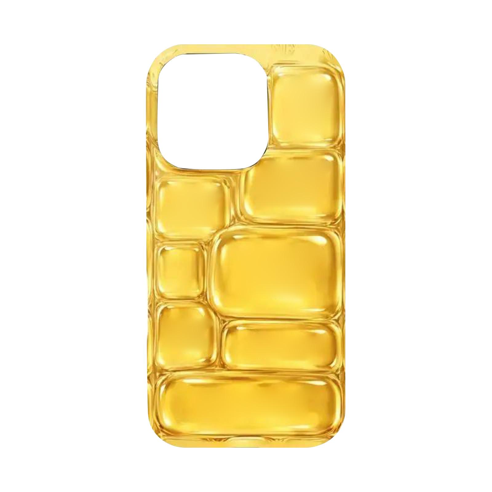 

Stress-relieving Phone Case, 3D Bubble Spring Phone Case, Drop-proof Soft Case, Creative Stress-relieving TPU Phone Case, Full-coverage Lens , One Size жёлтый