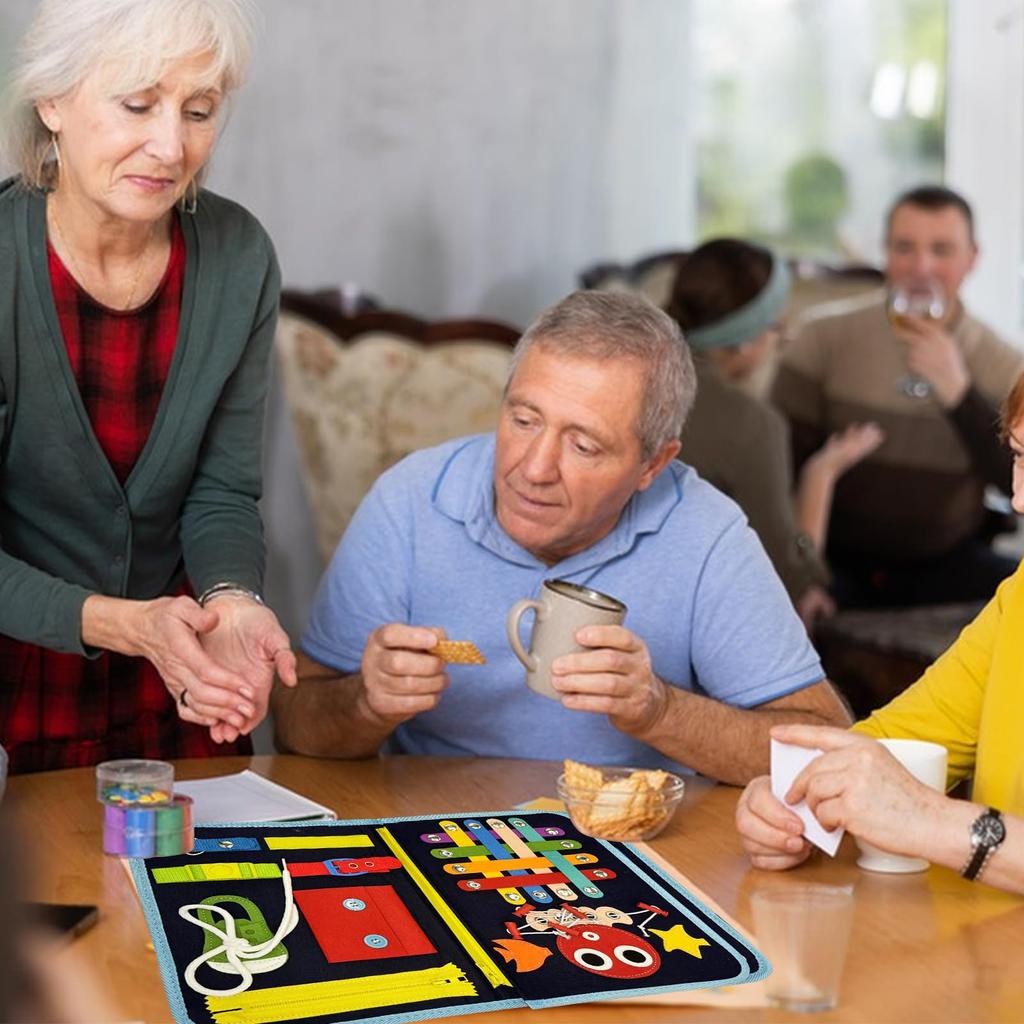 Montessori Educational Toys for Ages and Includes a busy felt finger shoelace and other fabric Foldable and portable for these fabric picture books