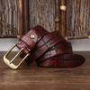 Belte Herre Håndlaget Retro Vegetabilsk Garvet Lær Ekte Kuskinn Lær Overflate Belte Herre Allsidig Personlighet Trend Buksebelte