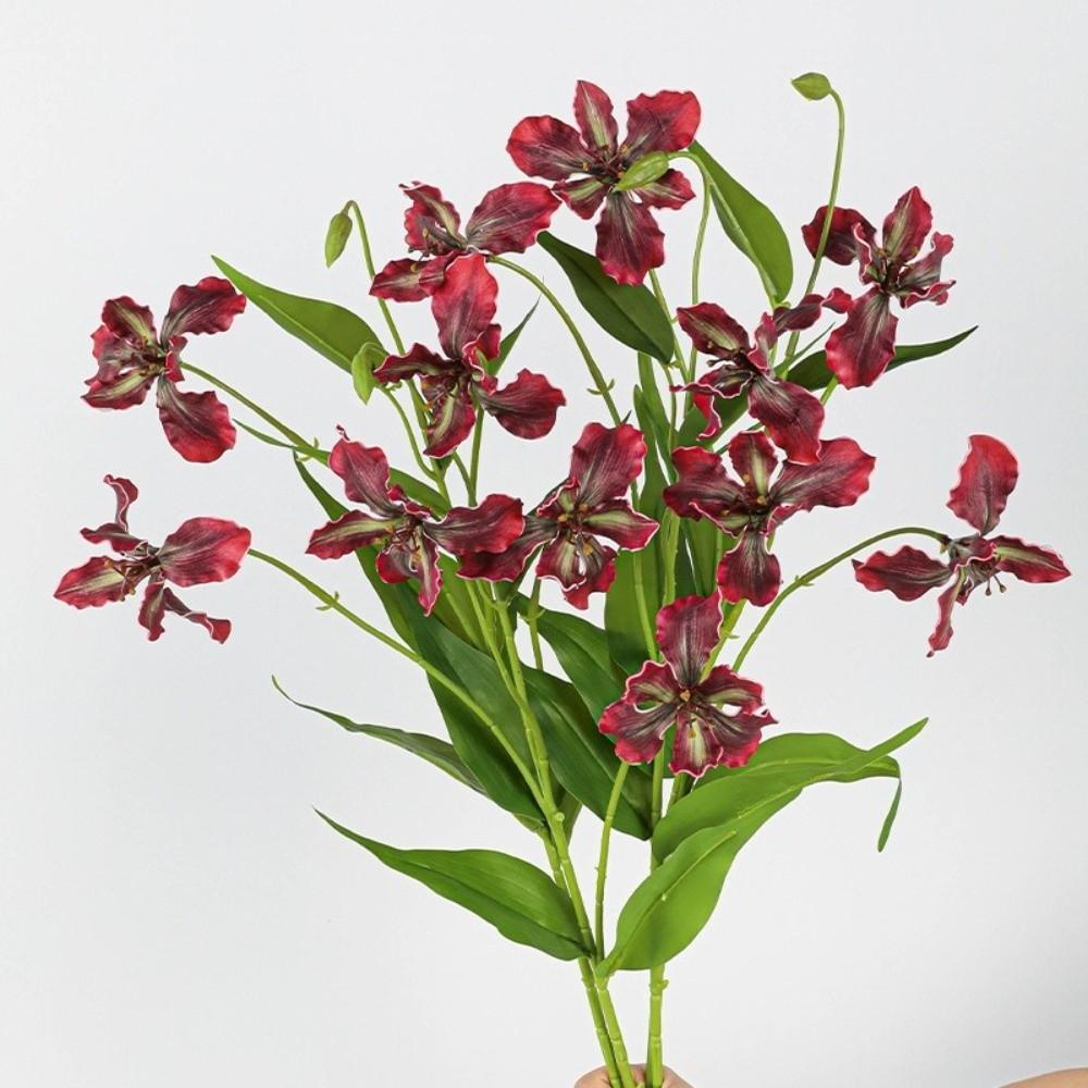 Realistic Simulation Silk Flowers Long Branch Faux Flower Luxury Fake Iris Stem  Party Decor