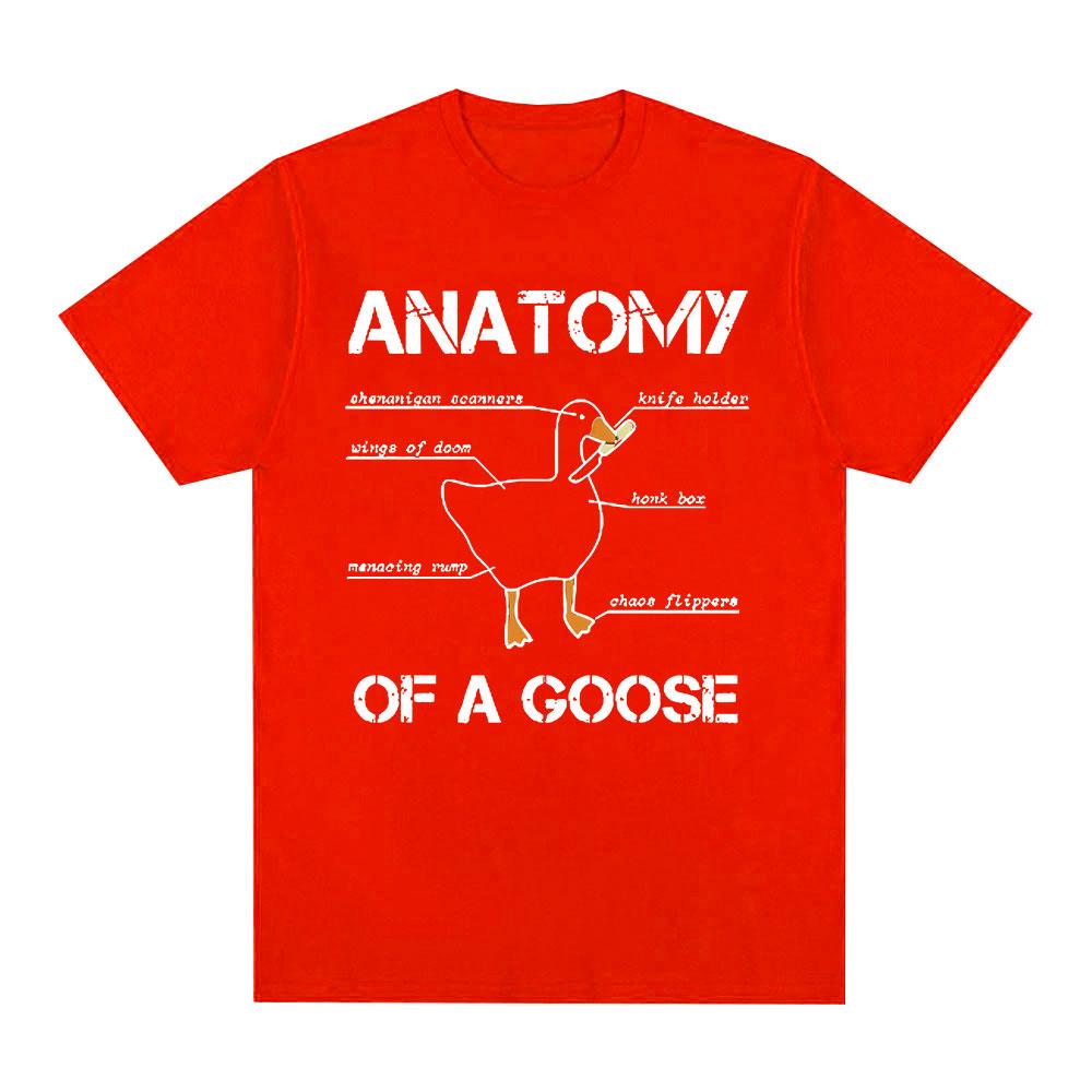 Anatomy of A Goose Tshirt Funny Duck Graphic Gaming Gamer Tshirts Unisexs Women Harajuku Gothic Short Sleeve T Shirts Streetwear S