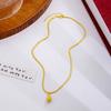 Vietnam Sand Gold Durian Pendant Necklace, Niche Fashion Geometric Oval Activity Gift Necklace Women