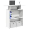Mostrador de Recepción Blanco 100X40X104 Cm Madera Contrachapada