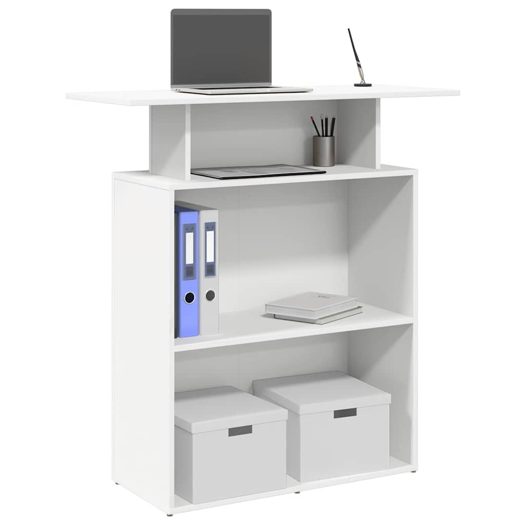 Mostrador de Recepción Blanco 100X40X104 Cm Madera Contrachapada