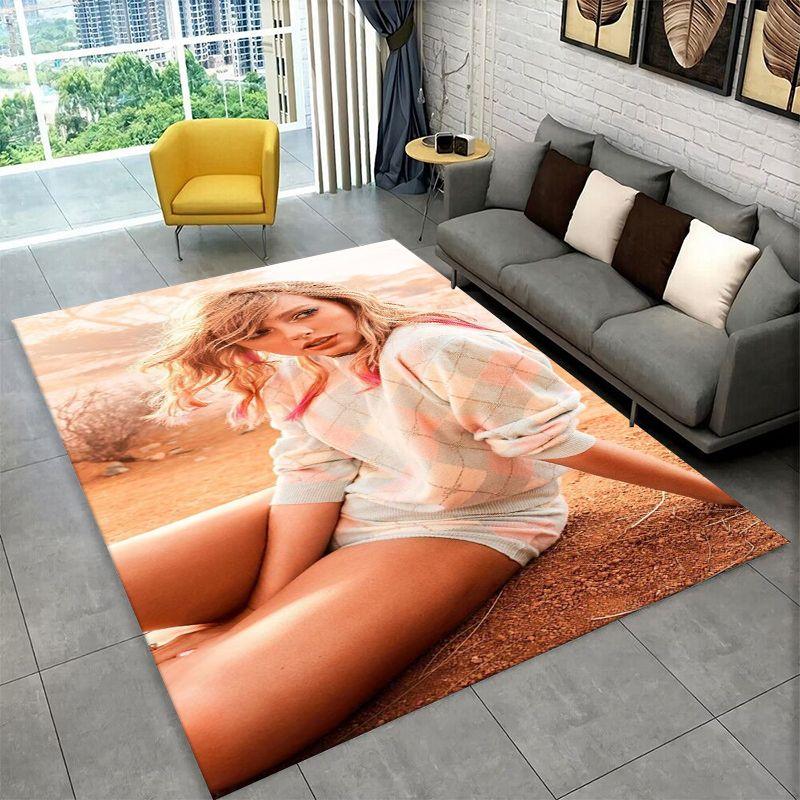 Tappeto Antiscivolo Tappeto Musicale Cantante T-Taylor per Soggiorno, Camera da Letto, Sala Giochi, Tappeto Morbido Tappeto per Pavimento Decorazione Casa