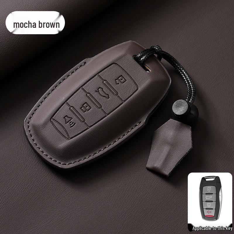 Universal Genuine Leather Key Cover for Great Wall Haval H6, H2M6, Big Dog, Menglong F7