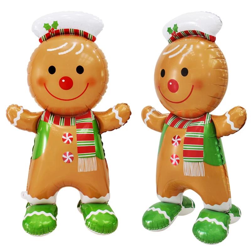 1 Oversized Standing Santa Claus Foil Balloon Christmas Holiday Party Decorations New Year's Birthday Supplies Easter Gifts