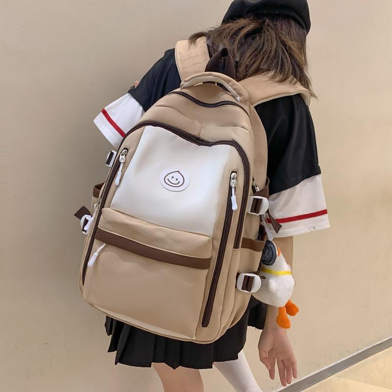 Backpack New Fashion Student School Bag Simple Junior High School Student College Student Backpack