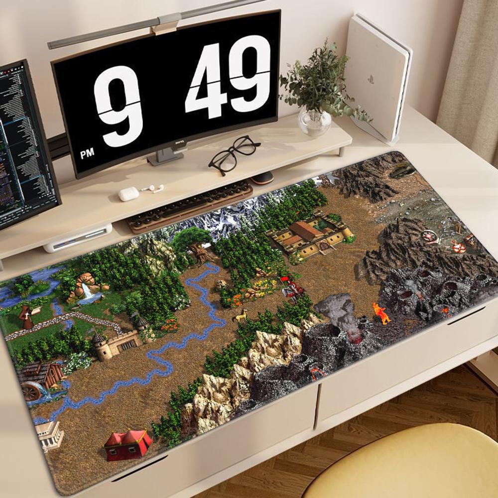 Heroes of Might and Magic Tappetino per Mouse con Mappa XXL Gomma Antiscivolo Tappetini per Mouse Tastiera Accessori da Gioco Tappetino Mouse xmm
