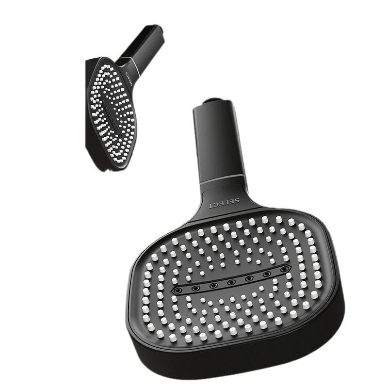 Pommeau de Douche à Main Haute Pression avec Filtre, Carré en Plastique Mural Massant pour Accessoires de Salle de Bain