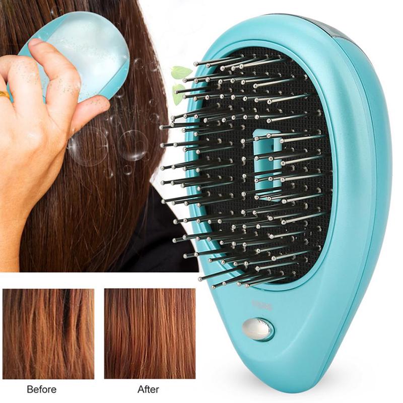 Magic Portable Electric Ionic Hairbrushes Electric Massage Combs Mini Ion Vibration Head Massager