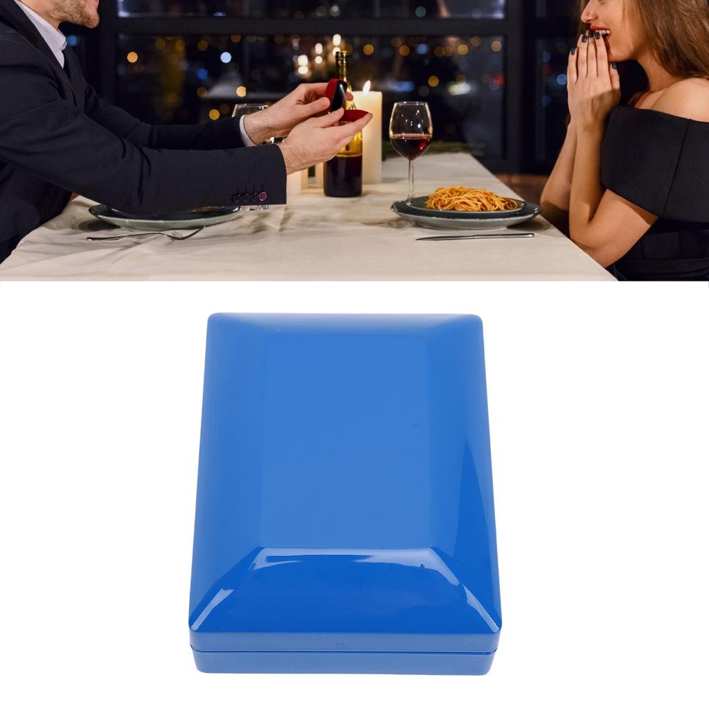LED Light Up Pendant Box with Built In Battery Glossy Finish Necklace Jewelry Storage Case for Proposals Engagements