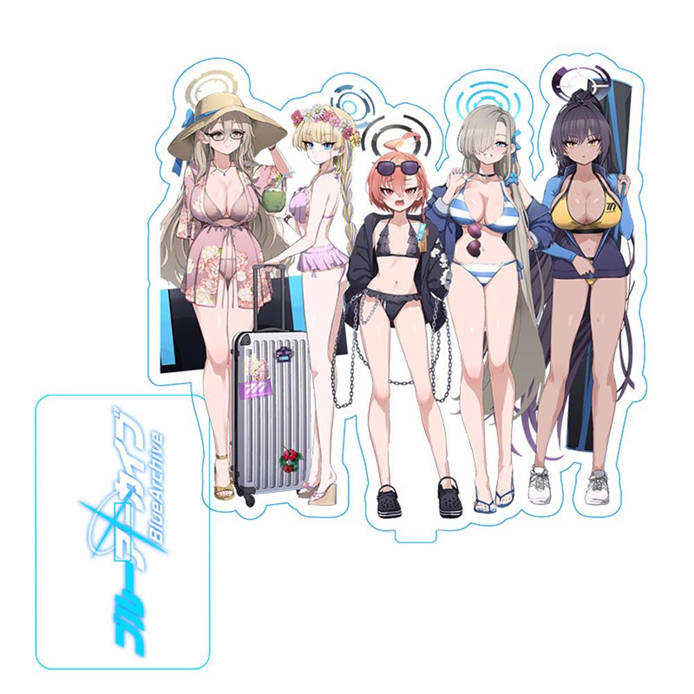 Hot Anime Blue Archive Takanashi Hoshino Cosplay Game Acrylic Action Figure Stand Model Toy Decor Prop Fans Collection Gift