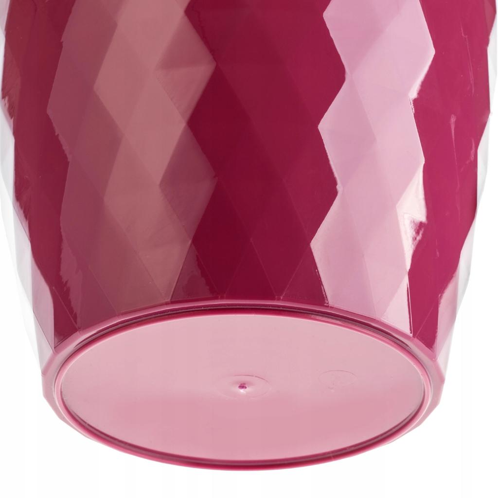 KADAX Doniczka Plastikowa Z Podstawką Donica Osłonka Na Kwiaty 12cm Różowa 