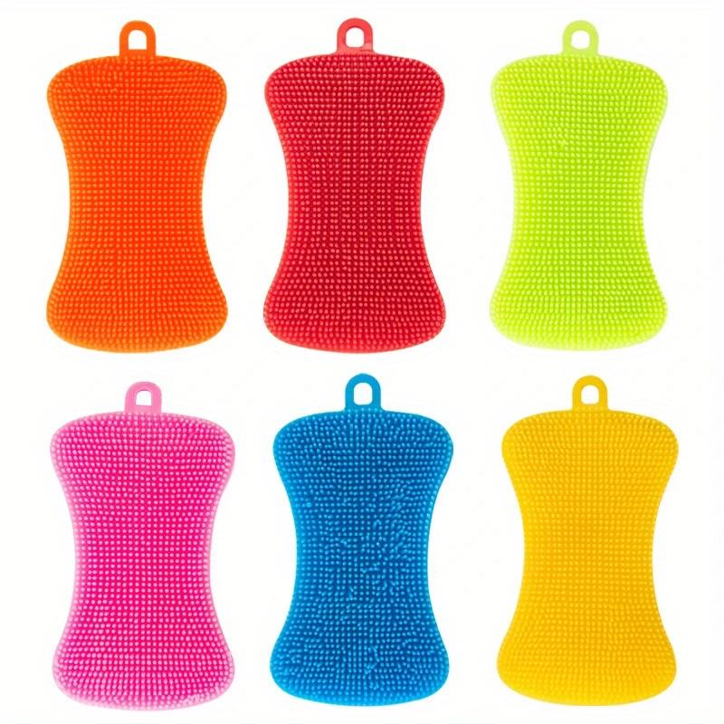 1PC Silicone Sponge Dishwasher and Kitchen Scrub, Reusable, Double-sided Cleaning Sponge, Multi-purpose, Used for Tableware