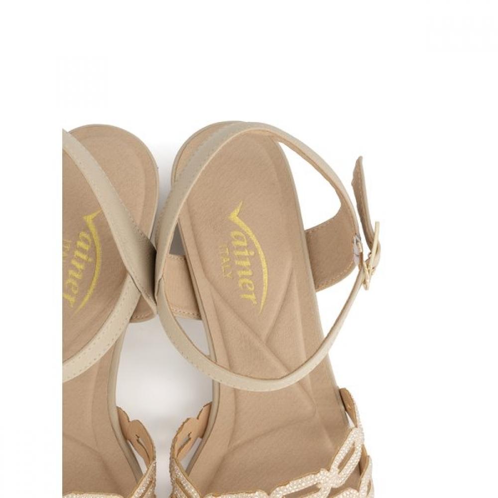 Vainer Beige Women S dreSS SandalS 390e0v18d