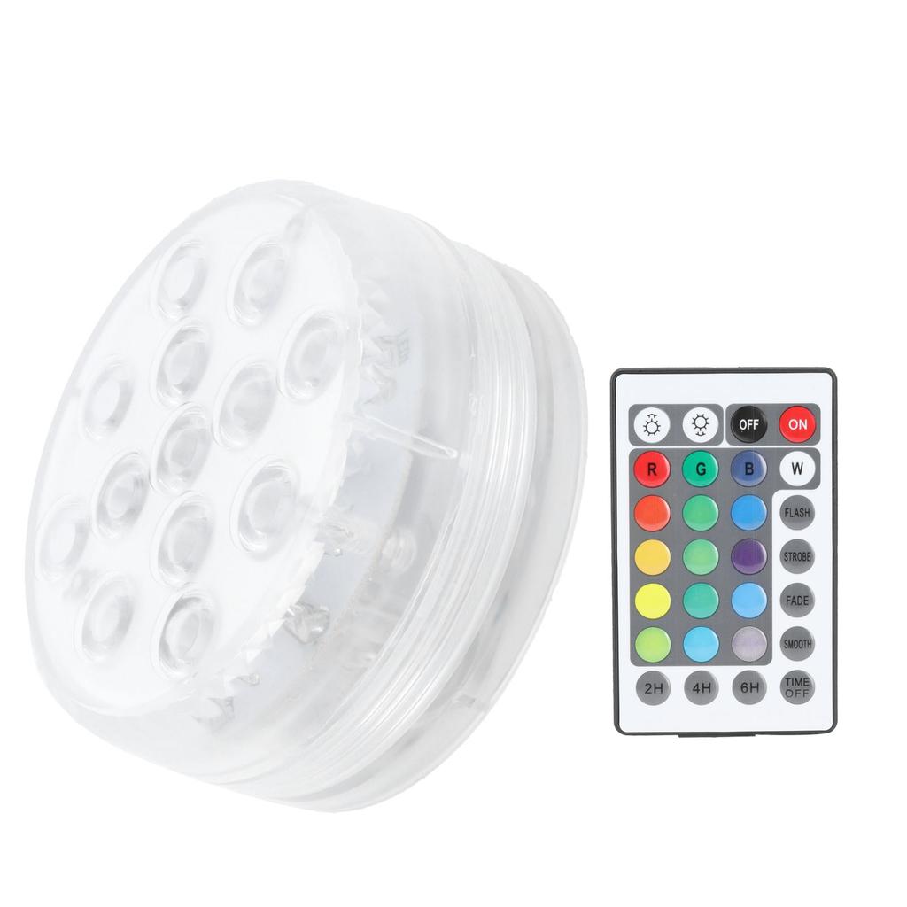 IP68 LED Pool Light RGB 16 Colors Underwater Lamp with Magnet Suction Cups 21?Key Remote Control