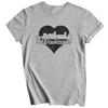 Retro Waukegan Illinois Skyline Heart Distressed T-Shirt